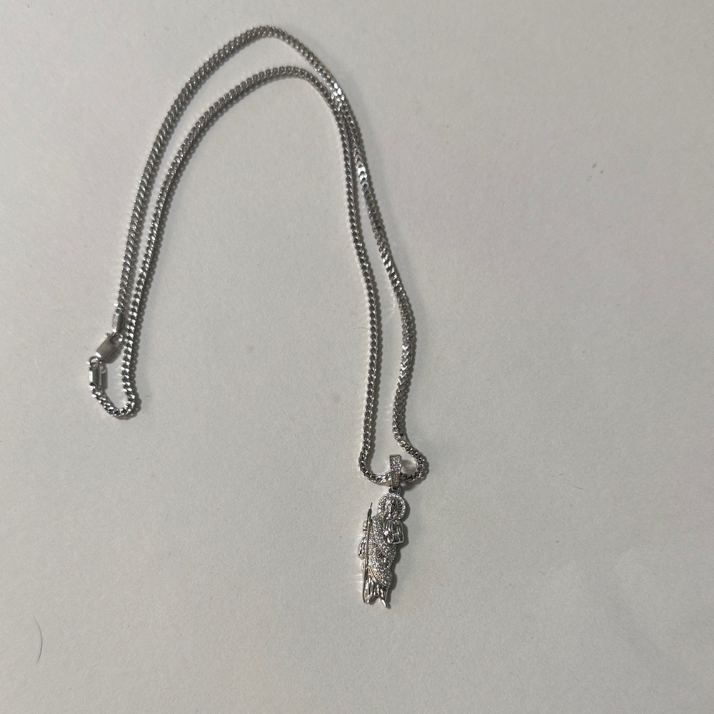Silver .925 Saint Jude Pendant and 24 inch 2mm Necklace